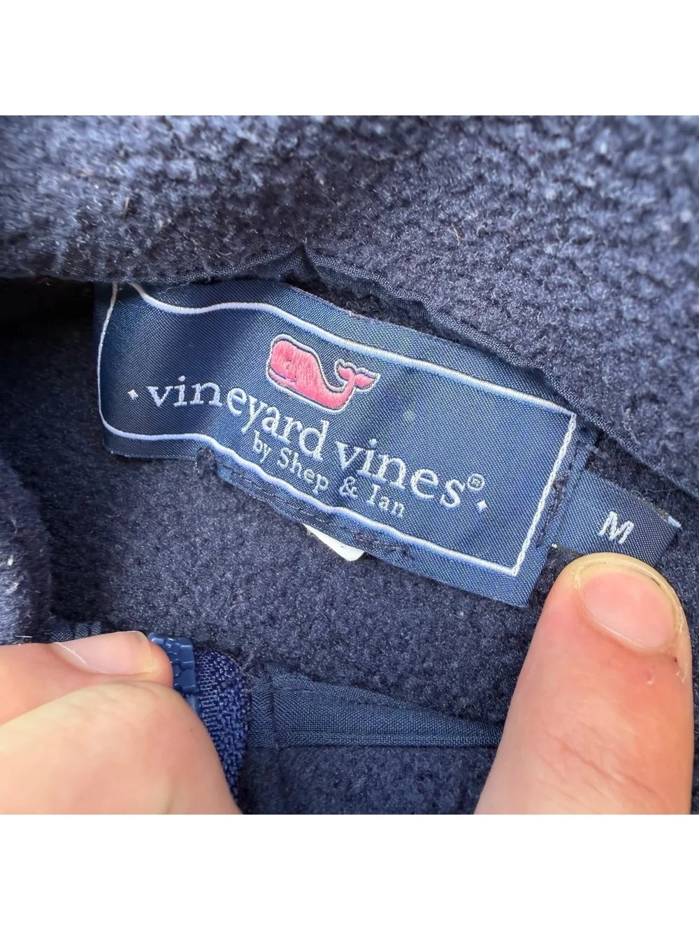 Vineyard Vines Fleece Pullover Men Regular M Navy Casual